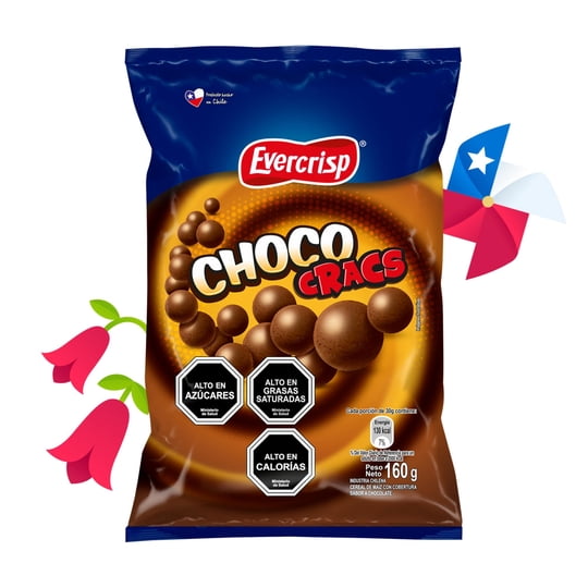 Suflés Choco Cracs Chocolate 160 g Evercrisp