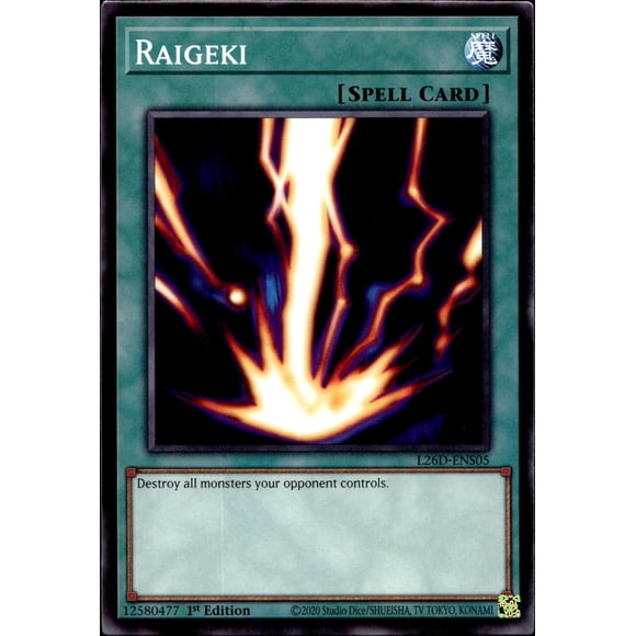 Carta Yu-Gi-Oh! Raigeki L26D-ENS05 Edición 1