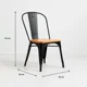 thumbnail image 2 of SILLA TOLIX DE COMEDOR O TERRAZA ASIENTO MADERA CLARA NEGRA KLIK, 2 of 2