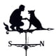thumbnail image 1 of Weathervane Farm Bracket Weathervane Farmhouse Escena Duradera Hombre Con Perro, 1 of 3