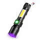 thumbnail image 1 of Linterna Táctica Uv Ultravioleta Recargable Con 7 Modos Negro Negro, 1 of 3