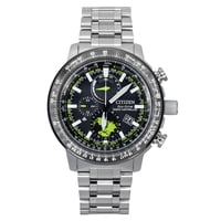 Reloj Citizen Promaster Geo Trekker Stainless Steel Black Dial Eco-Drive By3006-53E 200M Men'S Pilot Watch