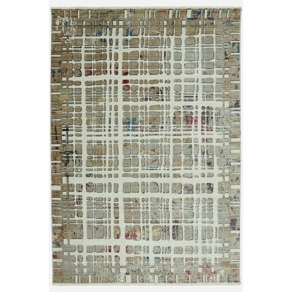 Rug Kas Rugs Karina 8259, rectangular transicional, color marfil, 120 cm x 170 cm