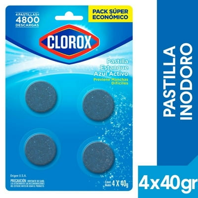 Pastilla De Inodoro Azul Activo Doypack 4 Un Clorox