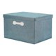thumbnail image 1 of REGALWOVEN Cubo de Almacenamiento, Contenedor de Tela con Tapa y Asa para Estantes y Armarios, Cesta Plegable para Organizar Ropa y Libros Verde 18.1*14.2*11in, 1 of 7