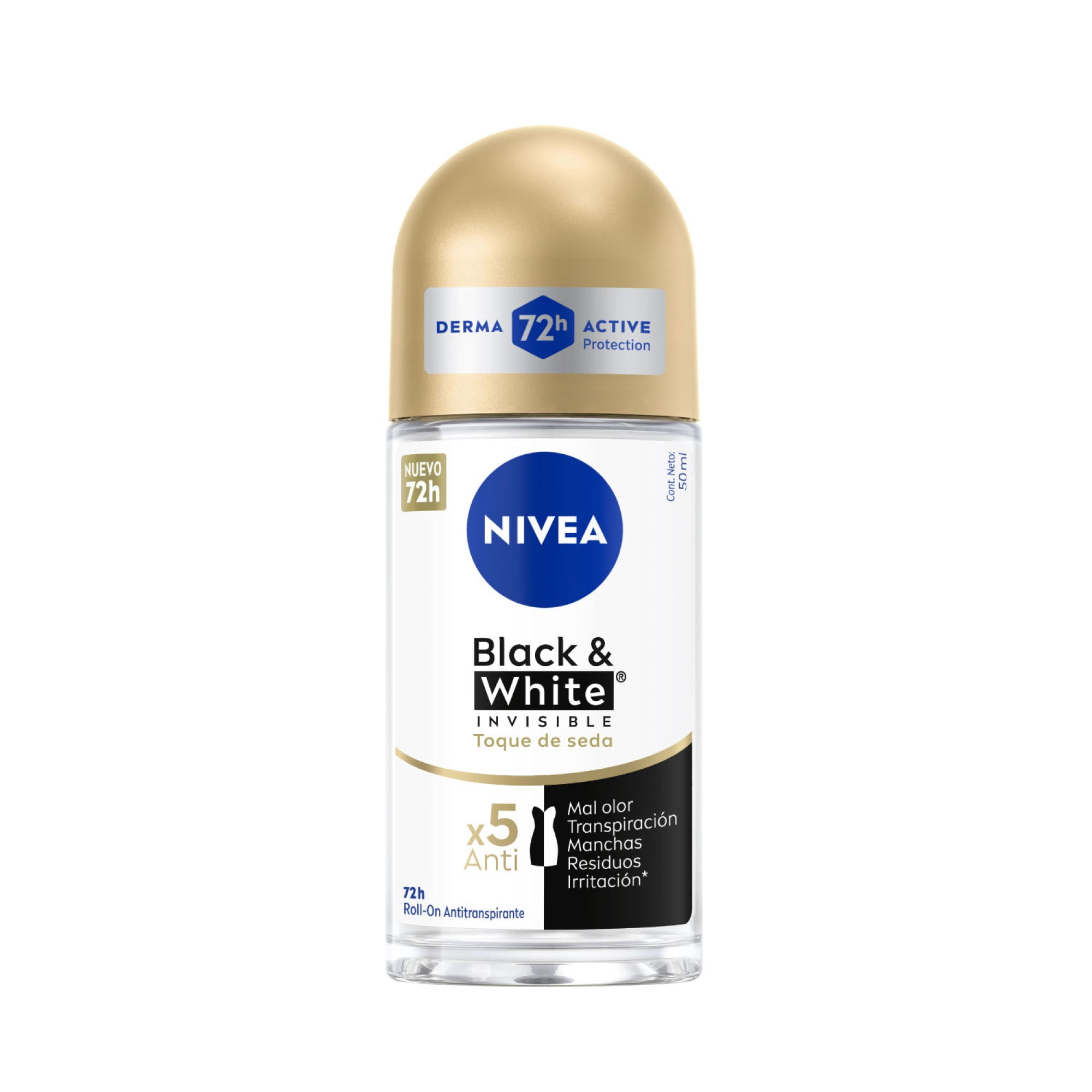 Desodorante Roll On Nivea Black & White Toque Seda