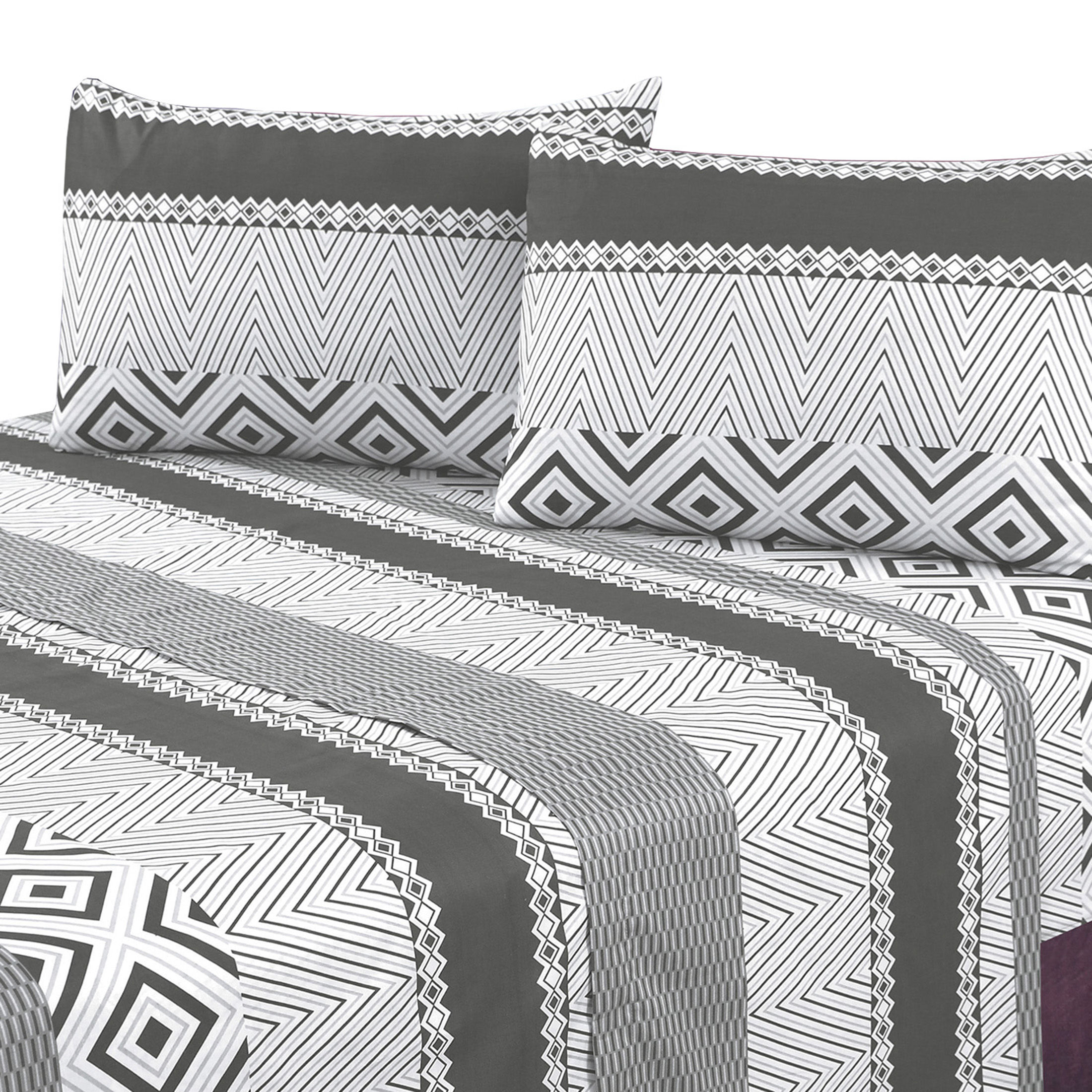 Mallorca - Juego De Sábanas T144 Illinois Grey King