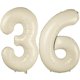 thumbnail image 1 of Globo LVMOQIQIU, 40 pulgadas, blanco, número 36, blanco crema, 2 unidades, 1 of 6