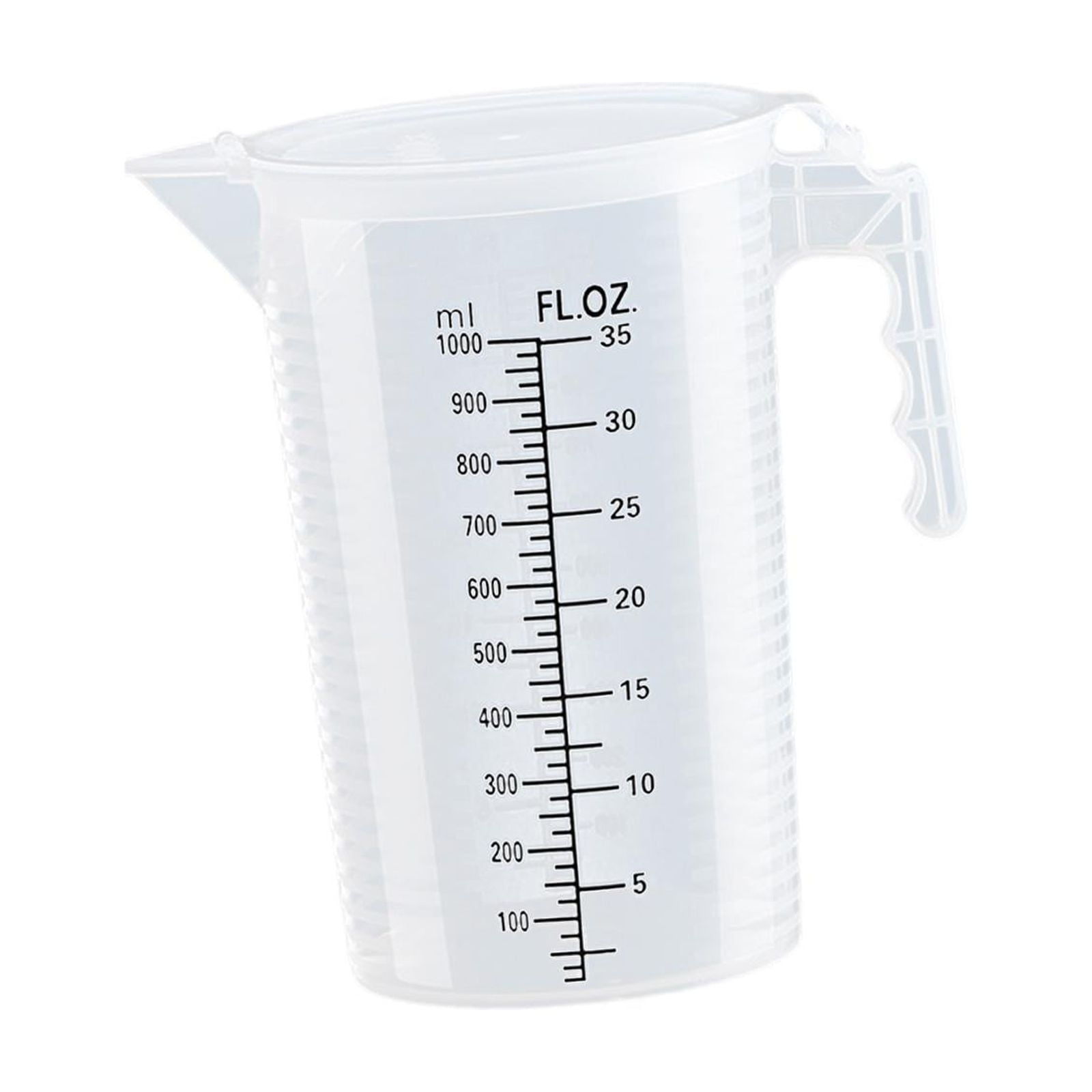 Magideal - Jarra Medidora Con Escala, Jarra De Agua, Transparente, Portátil, Para Utensilios De Cocina, Recipiente Para Líquidos, Para Leche, Jugo, Té Y Cerveza. 1l