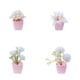 thumbnail image 3 of 4 Piezas de Flores Artificiales en Maceta, Bonsái de Imitación, Plantas en Macetas Falsas, Flores de Simulación, Bonsái para Estante de Oficina, Cocin Blanco, 3 of 5