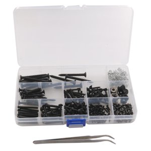 Bothyi - Kit De Tornillos Para Guitarra, Juego De Tornillos De Reparación Para Golpeador, Bajo, Negro, 262 Uds.