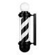 thumbnail image 1 of Poste De Barberia Y Peluqueria Con Luz Giratoria Blanco Con Negro Gordo 84cm, 1 of 3