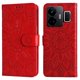 thumbnail image 1 of Funda tipo cartera FOXDOCK para Realme GT3 , diseño girasol en relieve, cuero PU, cierre magnético, soporte y tarjetero, 1 of 5