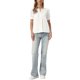 thumbnail image 2 of Tops de verano para mujeres con mangas cortas abullonadas, blusa casual elegante con cuello en V, atuendos texturizados 2026 XS blanco, 2 of 6