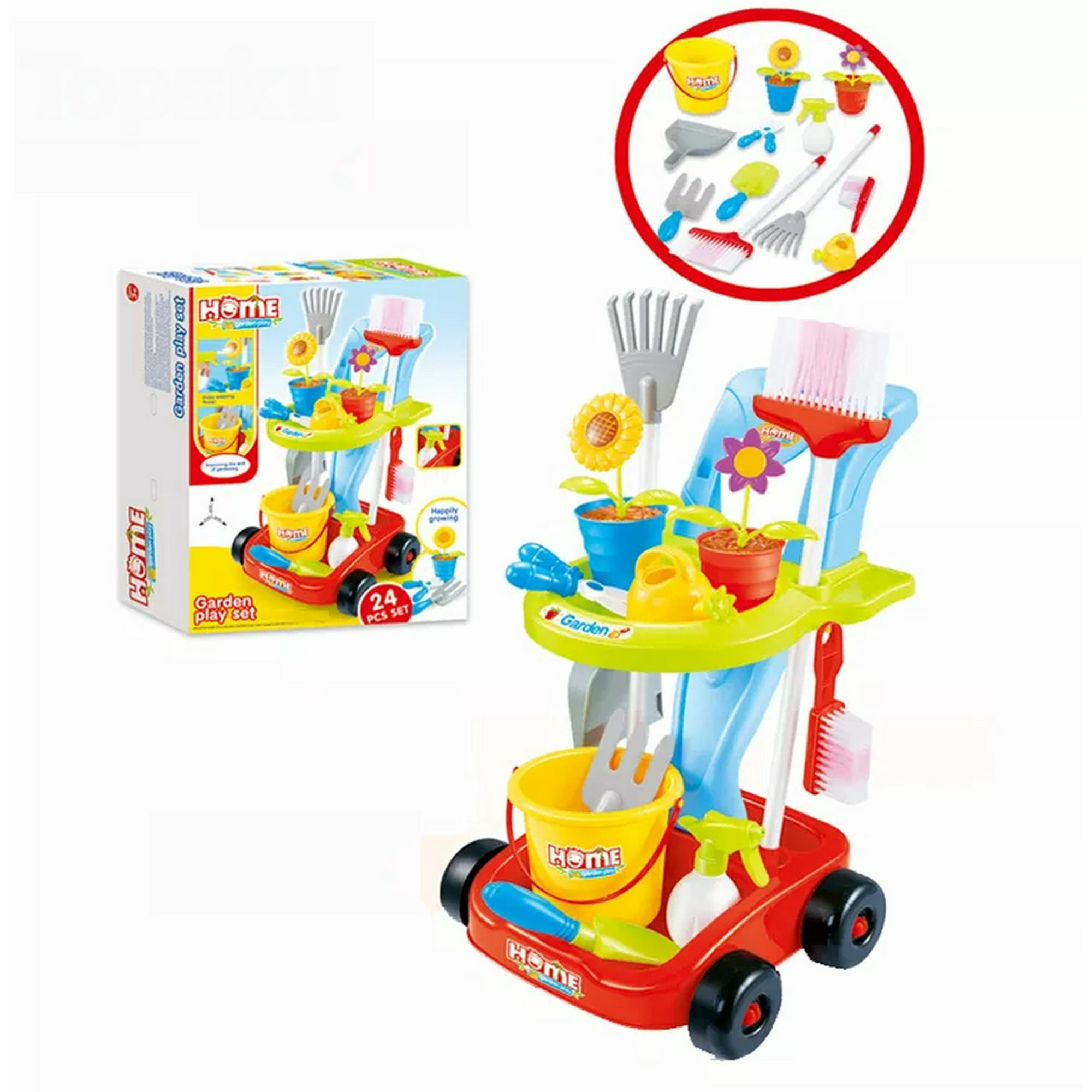 Genérico - Carro Con Herramienta De Jardinería Para Niños