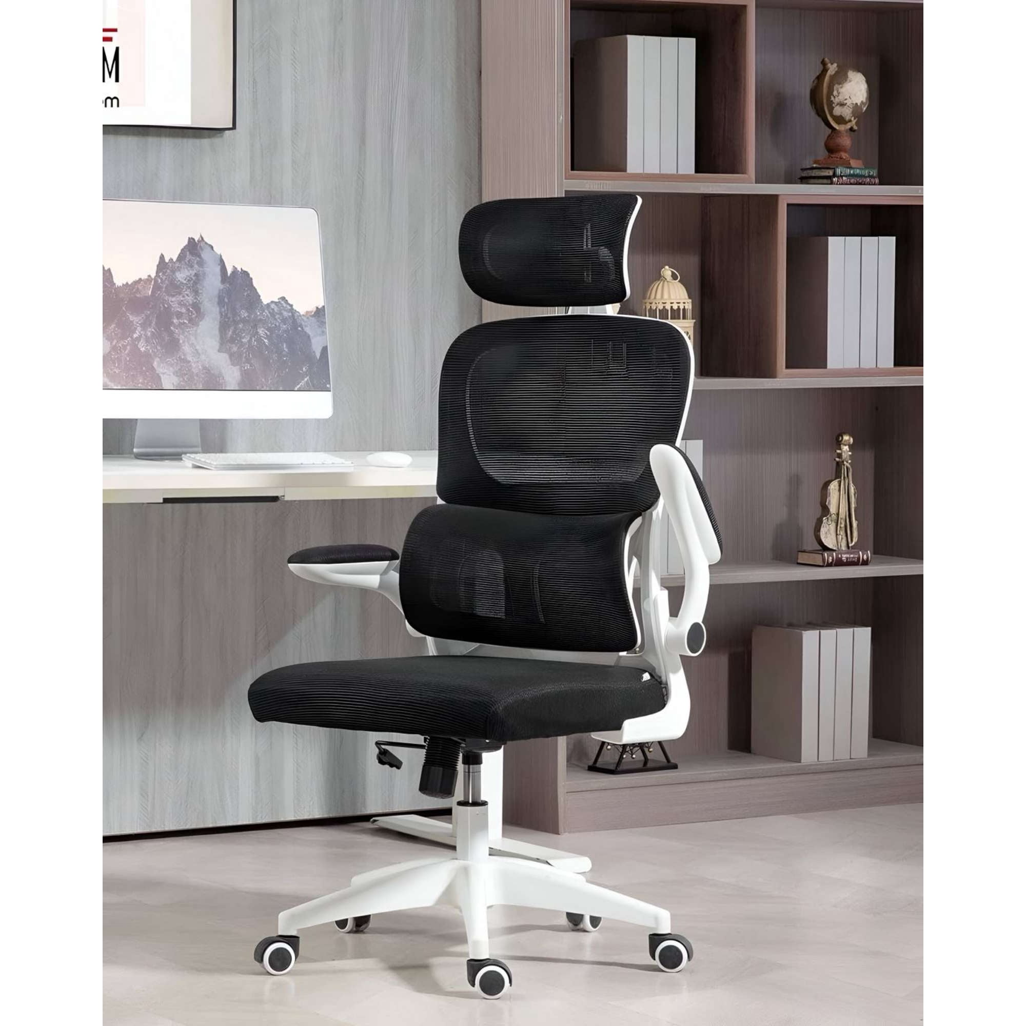 Myl Todo Hogar - Silla Ergonómica Pro Máximo Confort Con Apoyacabeza Ajustable Blanca