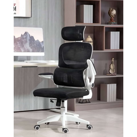 Myl Todo Hogar - Silla De Escritorio Ergonómica Con Cabezal Ajustable Blanco