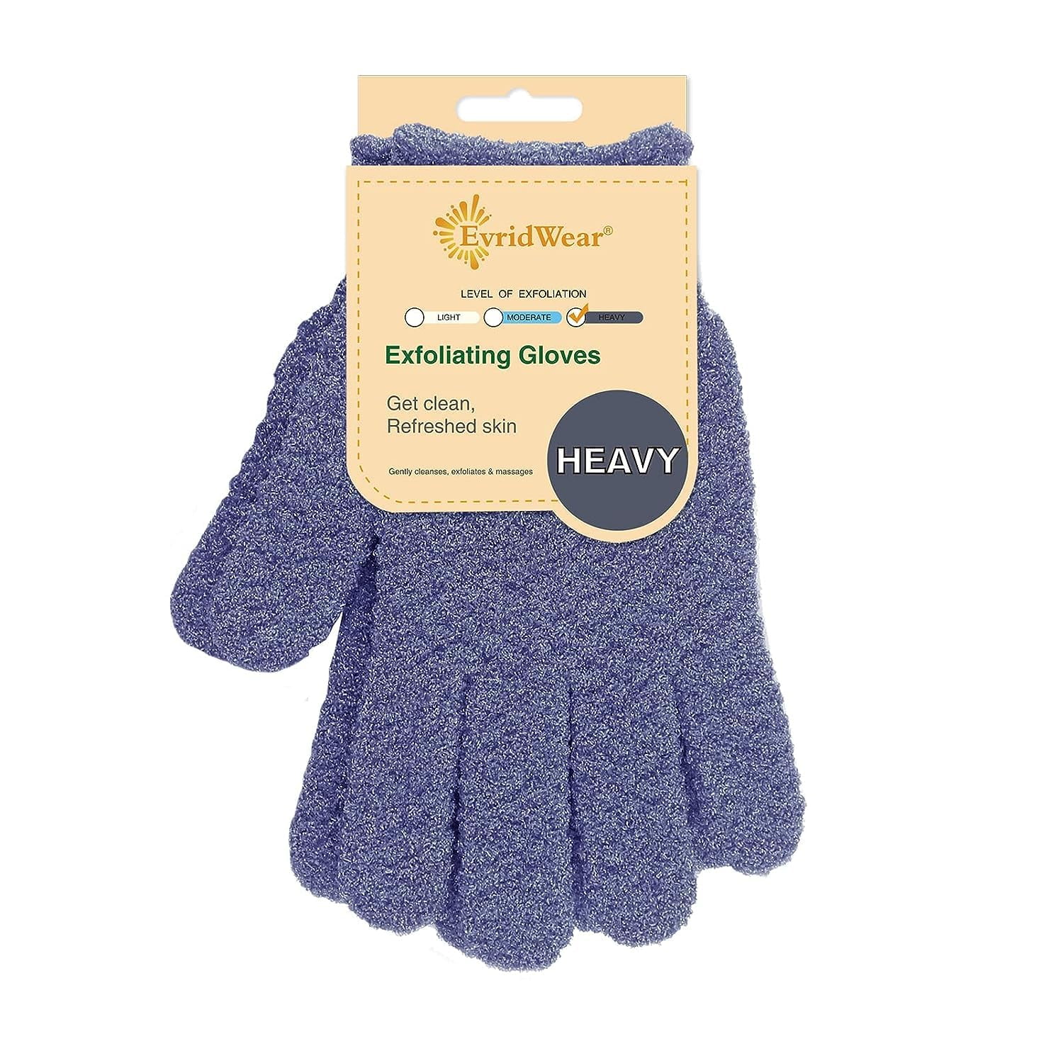 Guantes De Baño Exfoliantes Evridwear De Doble Textura, 1 Par