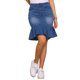 thumbnail image 1 of INSPIRE CHIC Falda de Mezclilla Ajustada con Volantes en la Rodilla para Mujer, Regreso a Clases, M Azul, 1 of 6