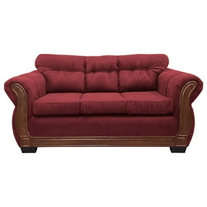 América Decora - Sofá Con Resorte Estructural 3 Personas Taurus Chenille Rojo X