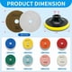 thumbnail image 2 of Juego de discos de pulido de diamante DiamDr de 4" para uso húmedo y seco, 12 piezas, 2 of 7