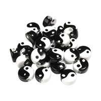 Bothyi - 20X Cuentas Espaciadoras De Porcelana Cuentas Yin Yang Para Colgante Suministros De Bricolaje Hallazgos 0,8 Cm