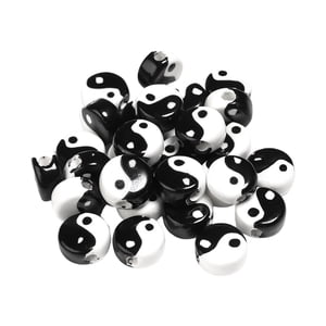 Bothyi - 20X Cuentas Espaciadoras De Porcelana Cuentas Yin Yang Para Colgante Suministros De Bricolaje Hallazgos 0,8 Cm