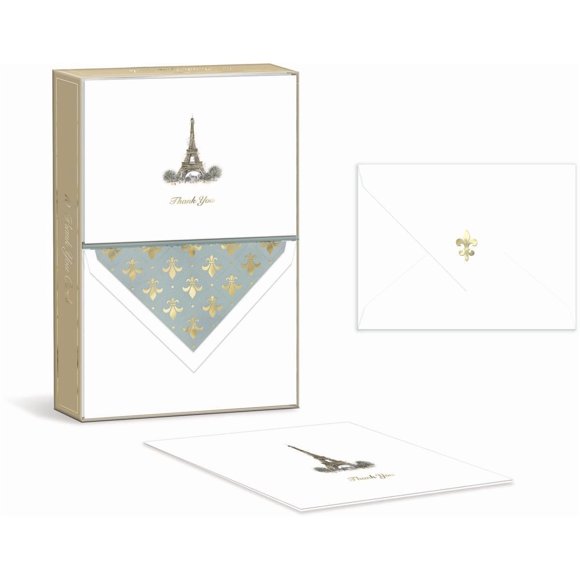 Tarjetas de agradecimiento Punch Studio 10 unidades – Tema París