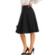 thumbnail image 4 of Falda Midi Plisada INSPIRE CHIC para Mujer con Botones Decorativos de Cintura Alta Casual Oficina Faldas de Vuelo L Negro, 4 of 6