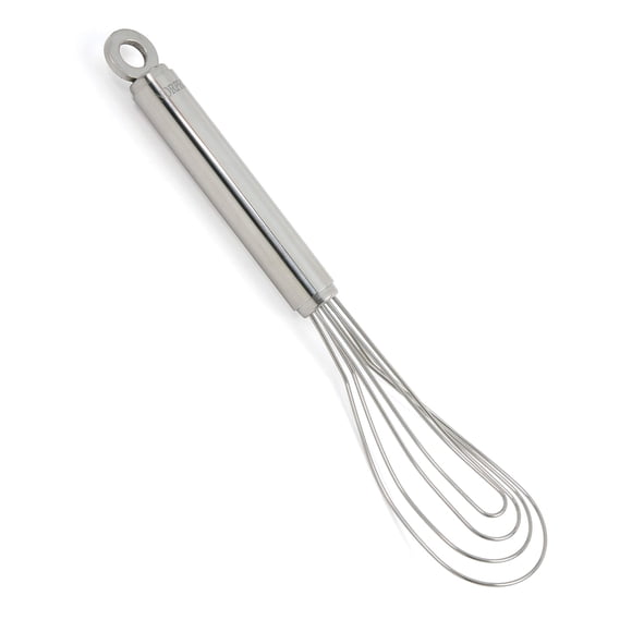 Batidor Norpro Krona de acero inoxidable plano, 28 cm, color plateado