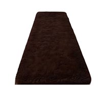 Fei Ya - Juego Por 2 Alfombra Peluda Pasillera Liviana 70X150 Ultra Suave Café