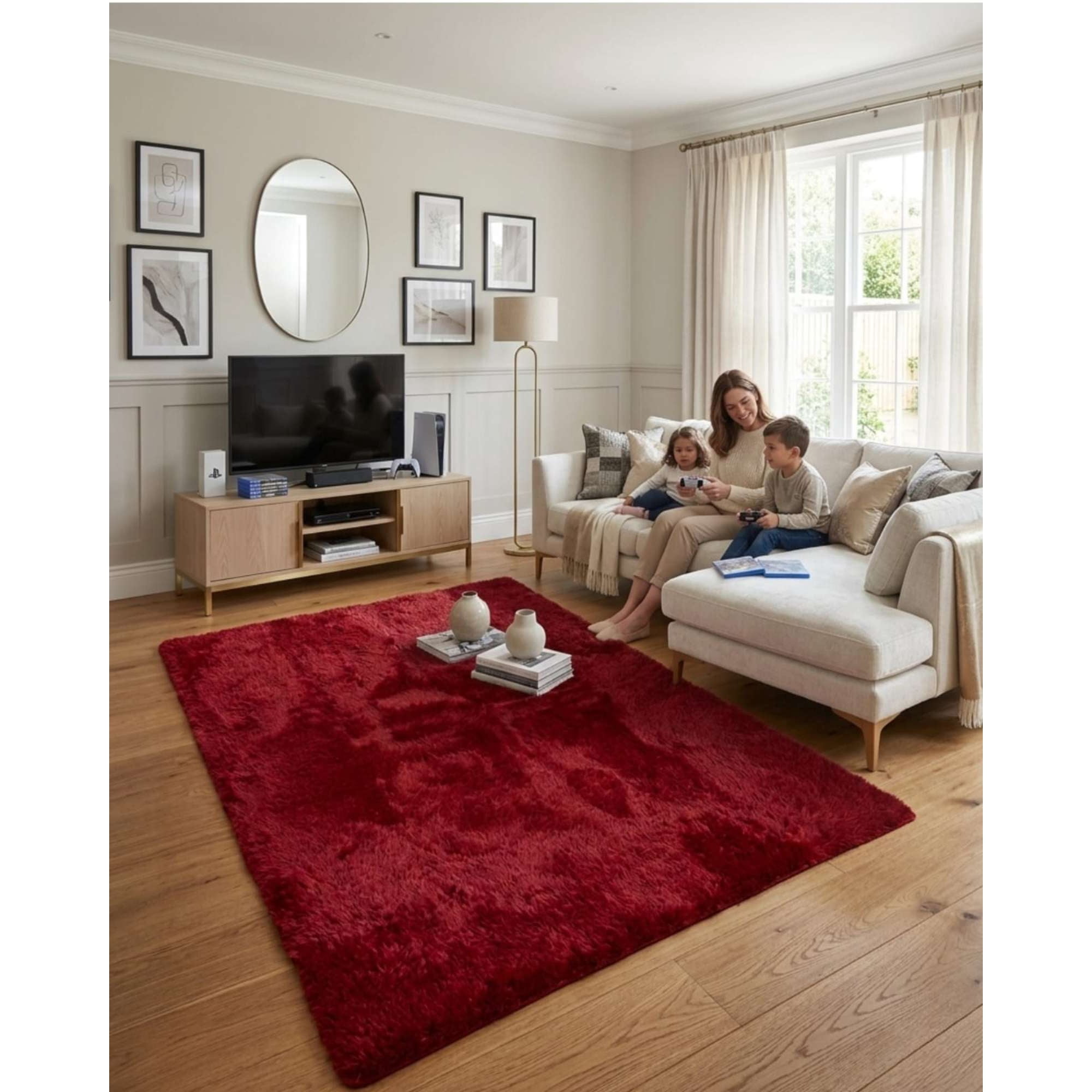 Mylhogar - Alfombra Shaggy Peluda Extra Suave Verano / Invierno 180 X 200 Cm