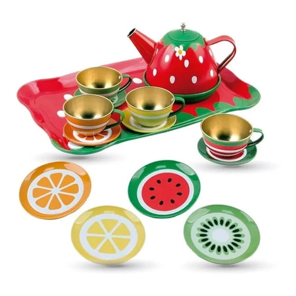 Set De Tacitas Frutas Con Accesorios Juego De Té Para Niñas