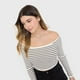 thumbnail image 3 of Sweater Mujer Rayado Off Shoulder Blanco Rayas Corona, 3 of 5