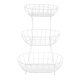 thumbnail image 3 of Cesta De Frutas De Metal De 3 Niveles Soporte Para Fiestas Bandeja Para Servir Soporte Para Servir Que Ahorra Espacio Blanco, 3 of 5
