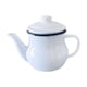 thumbnail image 2 of Tetera de té enlozada blanca, 2 of 2