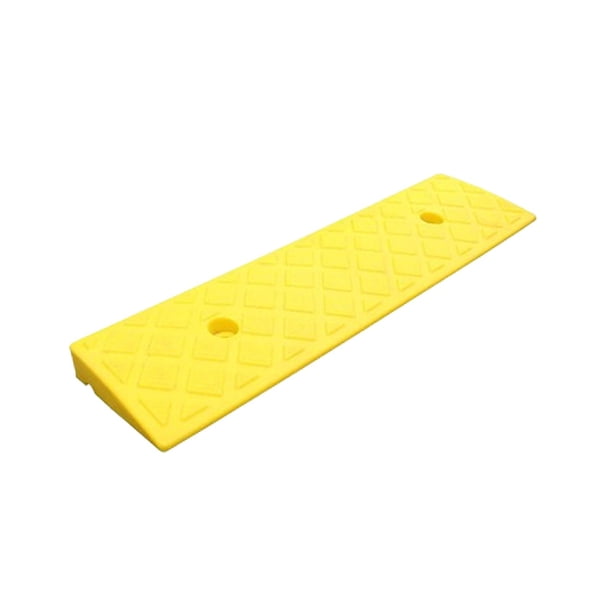 Rampa de Bordillo Portátil para Coches Camiones Motocicletas Carretillas con Agujeros Pretaladrados Y Fácil Instalación Adecuado para Garajes Y Alto 3cm Amarillo