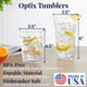 thumbnail image 2 of Vasos para beber US Acrylic Optix Plastic 414 ml (juego de 16), 2 of 8