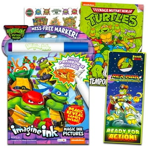 Paquete De Libros Para Colorear Y Actividades Ninja Turtles Con Tatuajes