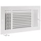 thumbnail image 1 of Cubierta de ventilación EZ-FLO 30 x 15 cm (abertura de conducto) blanca, 1 of 6