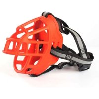 Defensor Forever - Bozal De Goma Refrectante, Para Perros Grandes Xl Talla 6 Rojo