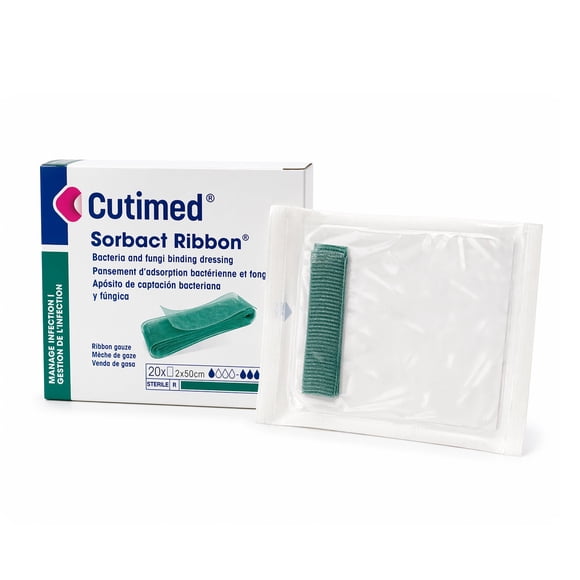 Cutimed Sorbact 2x50 cm Apósito Antimicrobiano 1 Unidad | Malla Estéril para Heridas Profundas