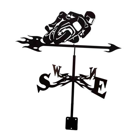 Ioensy - Veleta Indicador De Dirección Del Viento Para Decoración Exterior De Techo, Motocicleta A Juego