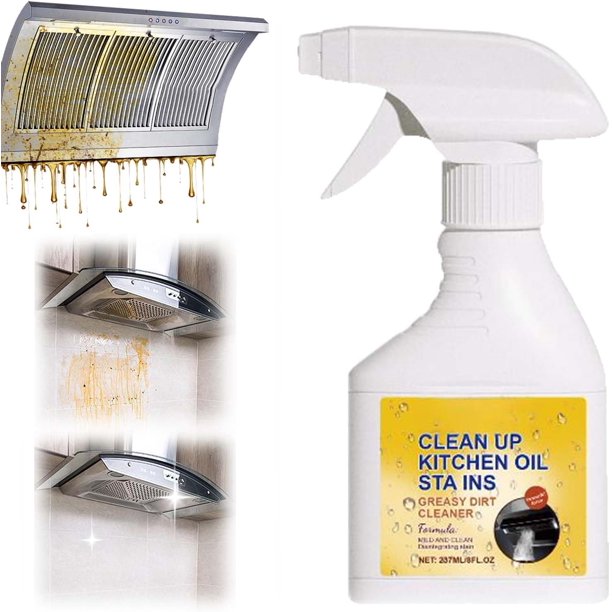 Spray limpiador aceite pesado cocina multisuperficies encimeras estufa hornos