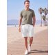 thumbnail image 2 of INSPIRE CHIC Pantalones Cortos de Punto de Waffle Transpirables con Cordón de Color Sólido para Hombre de Verano M Blanco, 2 of 5