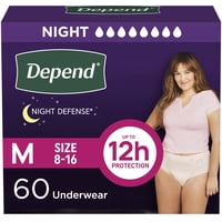 Ropa Interior Para Incontinencia Depend Night Defense Para Mujer M 60U