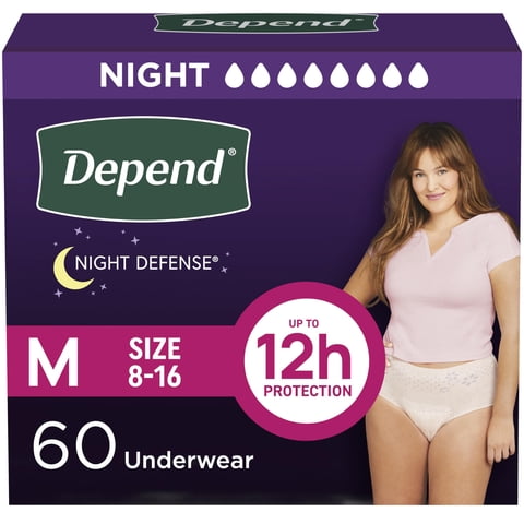Ropa Interior Para Incontinencia Depend Night Defense Para Mujer M 60U