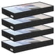 thumbnail image 1 of Cajón de almacenamiento para debajo de la cama Kukikan, paquete de 4 unidades de 10 cm con tapas tra, 1 of 6