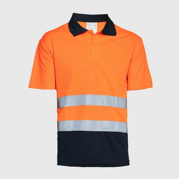 Polera Alta Visibilidad MC Cuello Camisero naranja XXL