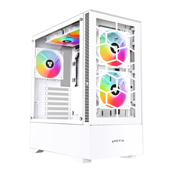 Funda para PC para videojuegos Apevia Eclipse-WH Eclipse Mid Tower White